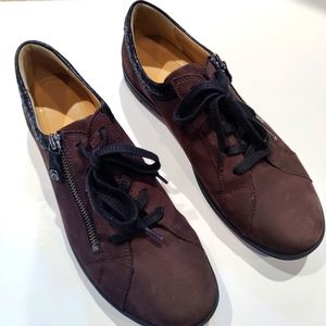 Hartjes Women's XS Casual Brown Suede Sneaker